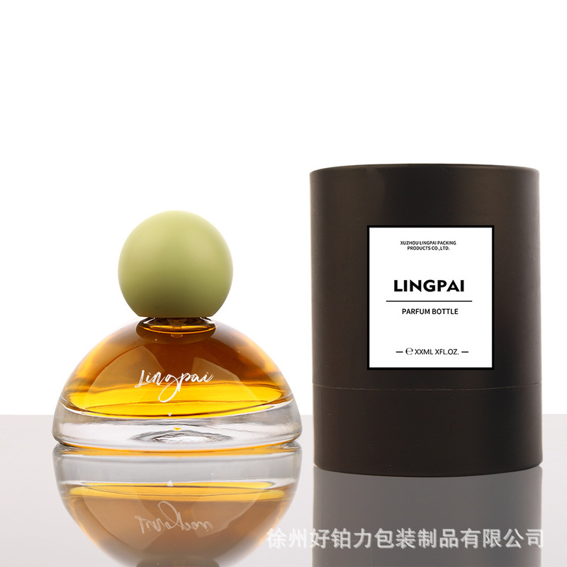 便携式按压喷雾喷头分装 15卡口半圆雪人玻璃香水空瓶30ml100毫升|undefined