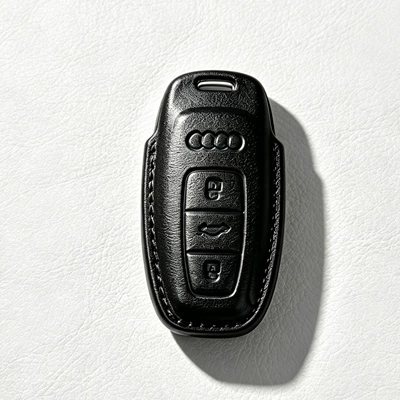 A4L A7L Q2L Car Key Case, Car key bag - type-b-black-leather-case-separate-key-case