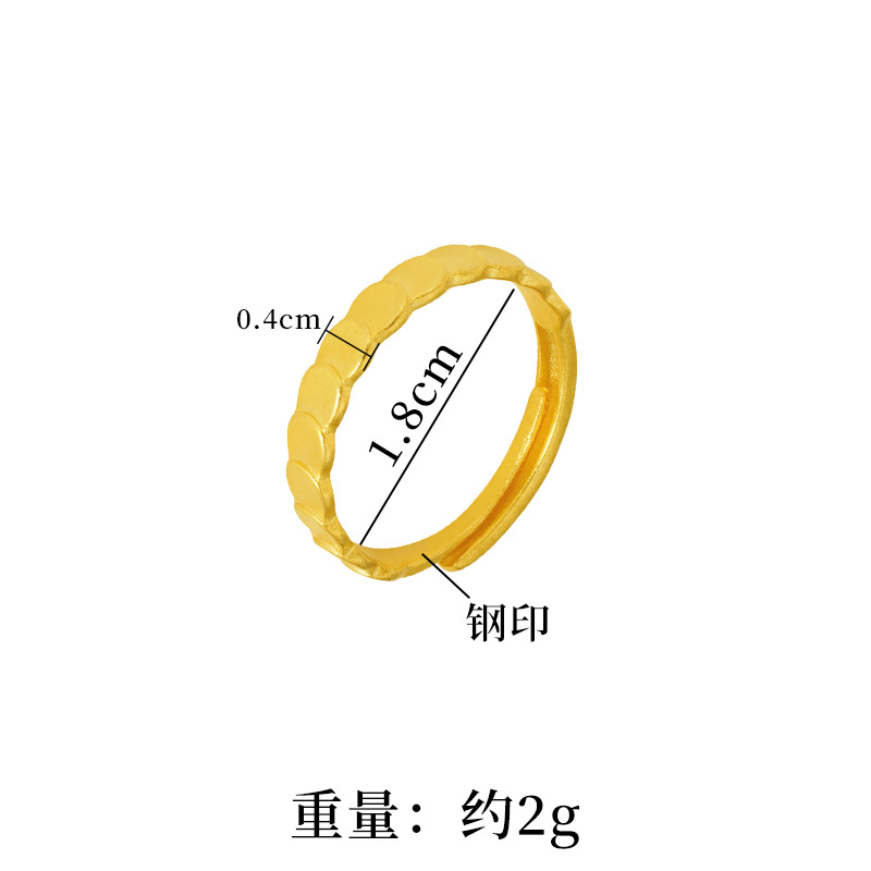 Anillo de panal boca abierta Vietnam arena oro estilo fresco de las mujeres todo-fósforo joyería de moda Pequeño Libro Rojo mismo estilo fábrica al por mayor