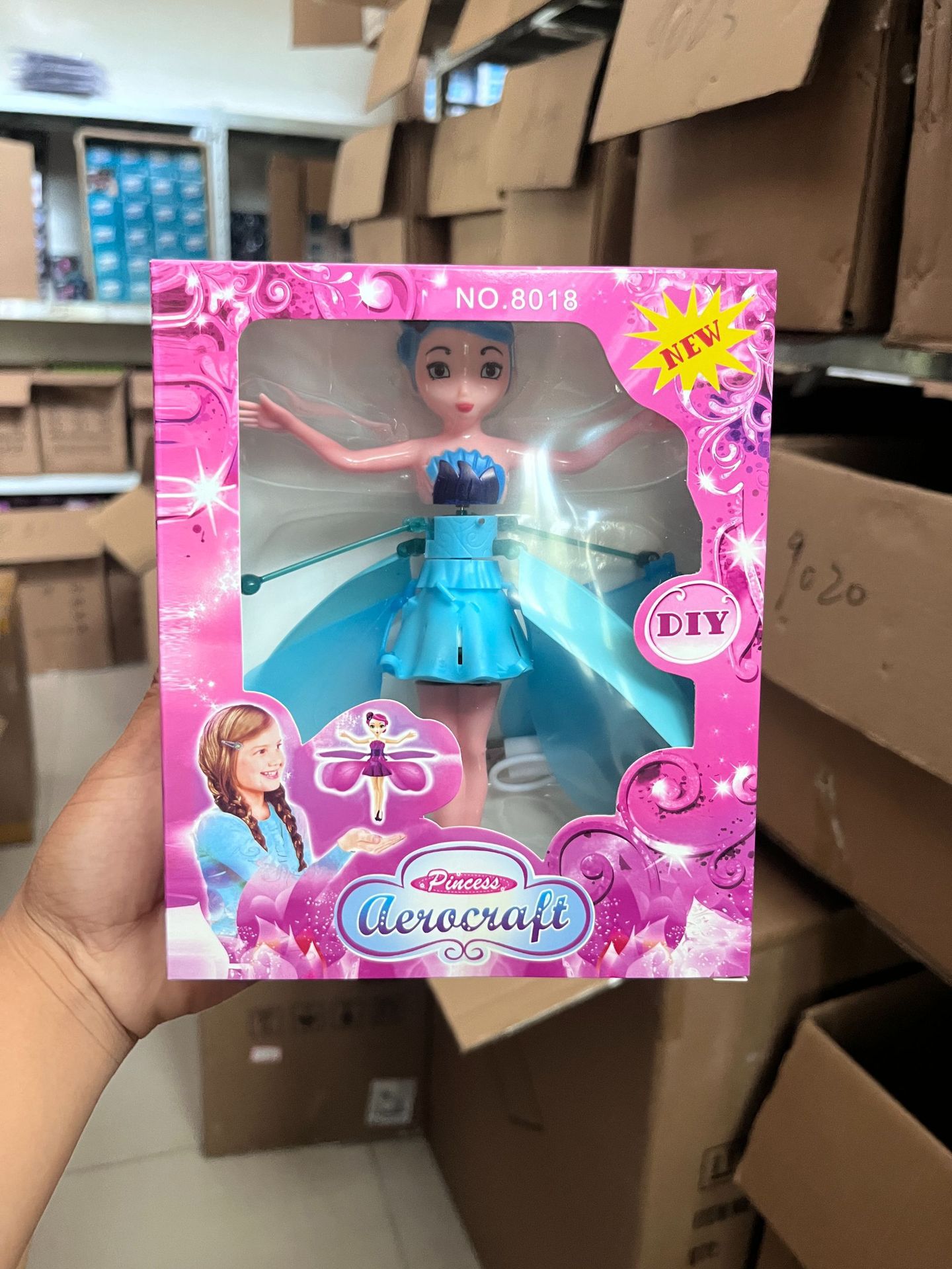 Little flying fairy blue aircraft