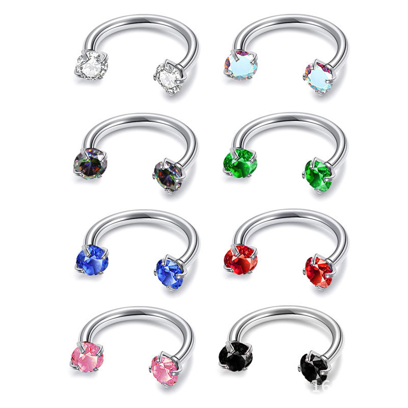 Labret stud lip piercing jewelry styling detail