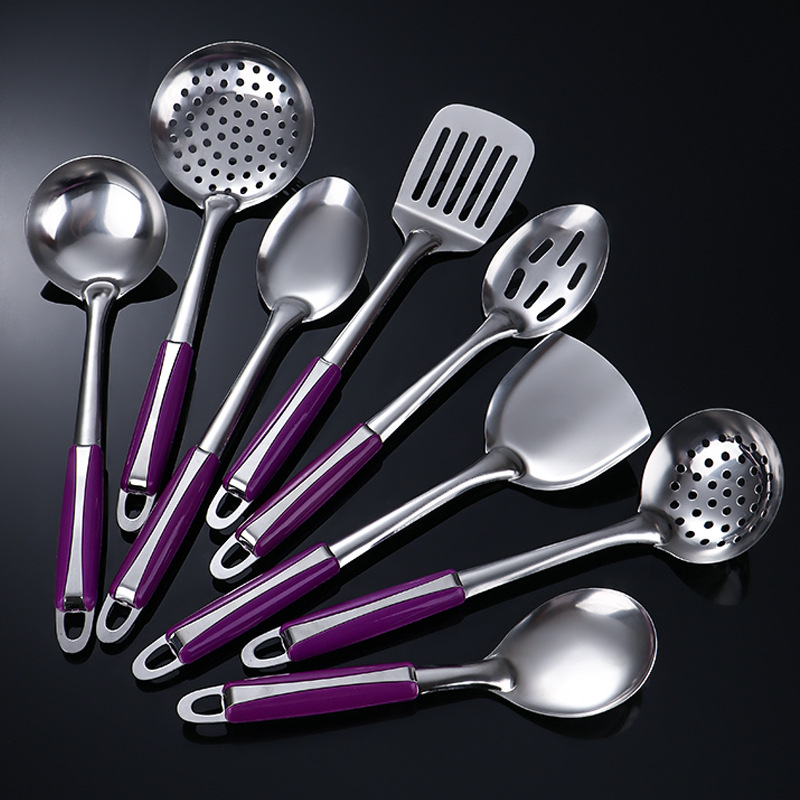 Kit de cocina de acero inoxidable doméstico muebles fritos cucharas de arroz cucharas de arroz set de ocho piezas image 2