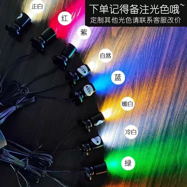 跨境专供1W迷你小射灯LED珠宝展示柜台酒柜手办模型明装聚光粘贴|undefined