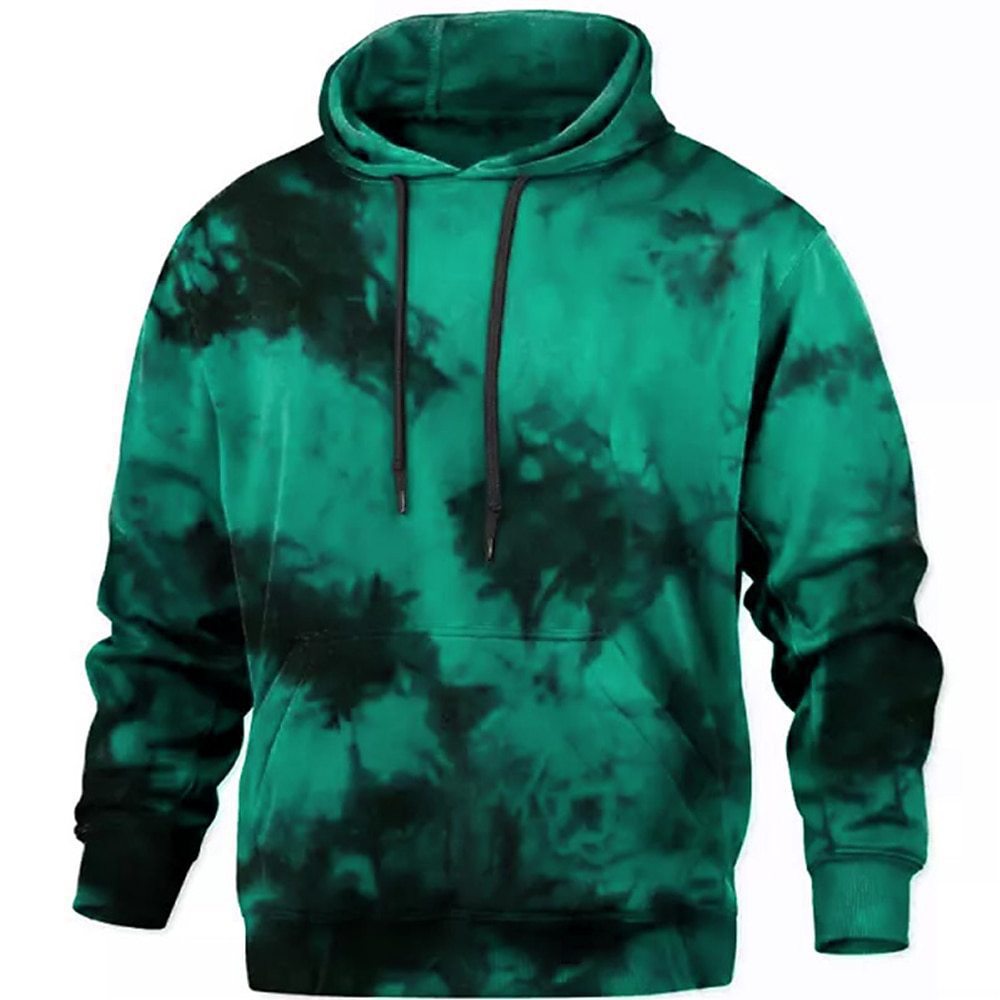 Estilo de diseñador de moda estilo coreano degradado tie-dye moda con capucha suéter con cordón MC11