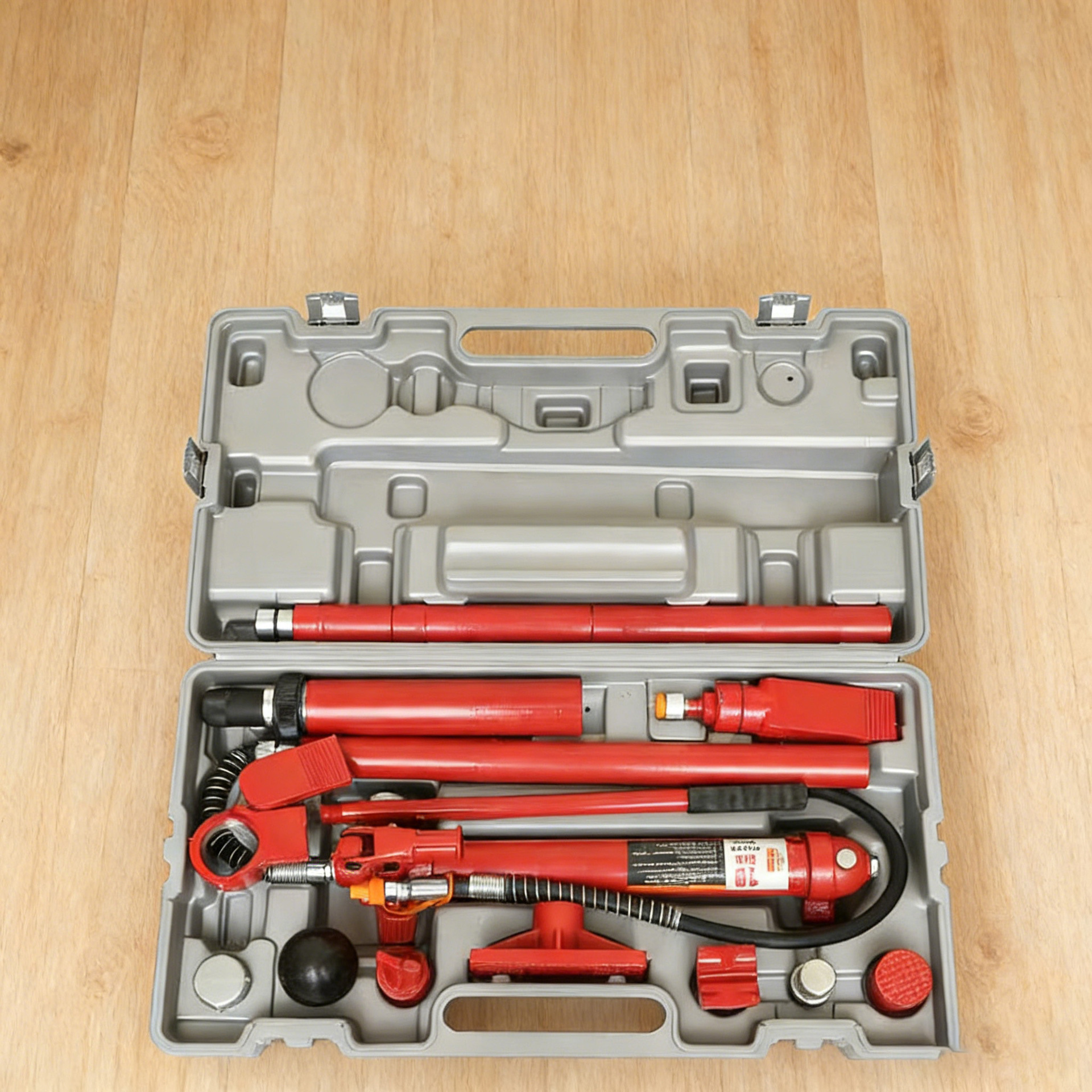 10-Ton Separate Hydraulic 0kg-Jack Set for Auto Body Repair, Portable Toolbox for Cars