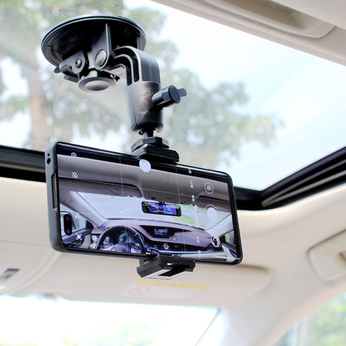 Car phone holder, navigation stand, car selfie first-person perspective live fixing device, suction cup phone mount