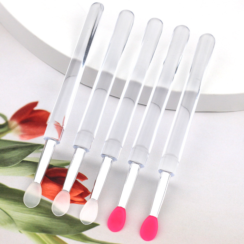 Manicura barra de silicona transparente polvo de espejo mágico polvo de luz polar barra de frotar polvo de lentejuelas sombra de ojos cepillo multifuncional portátil en stock