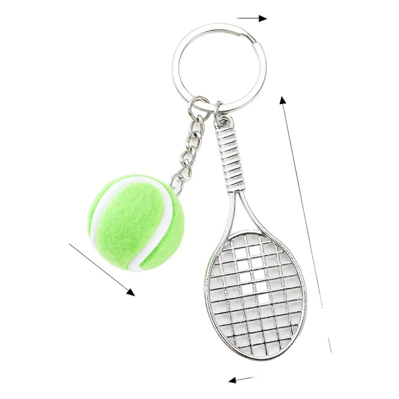 Новый Теннисный Брелок Мини-спортивное оборудование спортивный сувенир сплава кулон бадминтон ракетка брелок