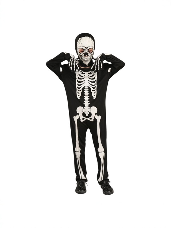 ハロウィーン子供衣装夜光スカル幽霊鬼中小童キャラクター衣装ワンピース舞台ショーパーティー服|undefined