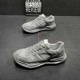 男鞋2025新款夏季溶解鞋英训鞋子男款日系老爹鞋休闲复古运动鞋