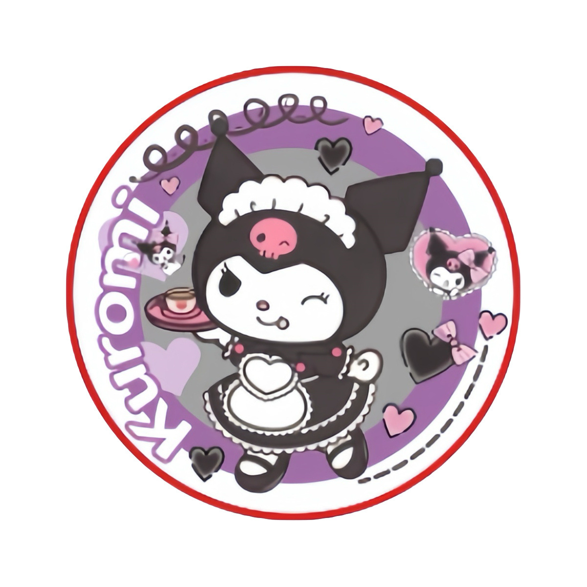 [Bolsa] dibujos animados Sanrio pequeño espejo redondo mini portátil de estaño espejo unilateral con espalda tarjeta espejo de bolsillo