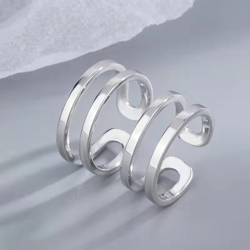 Minimalist Stackable Band Ring Set With Cubic Zirconia For Women_voghion.com