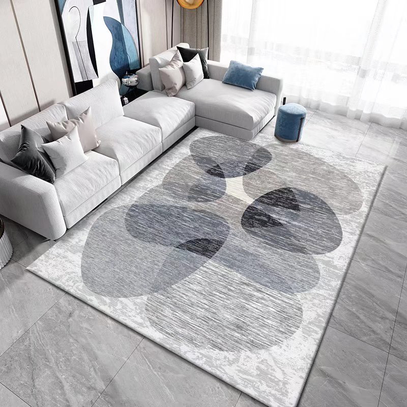 Nordic geometric living room carpet floor pad light luxury INS wind…