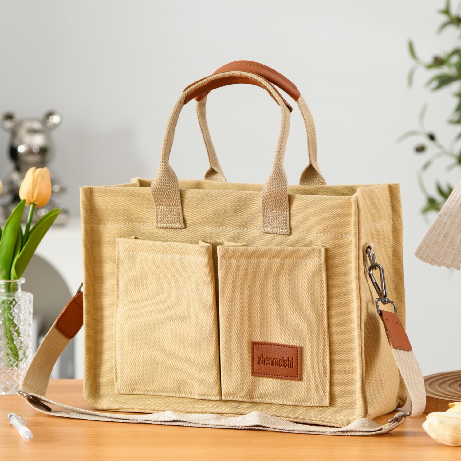 Bolsa de viaje al trabajo, bolso de hombro, bolso de archivo A4, maletín simple, bolso de lona casual, bolso de mano de gran capacidad