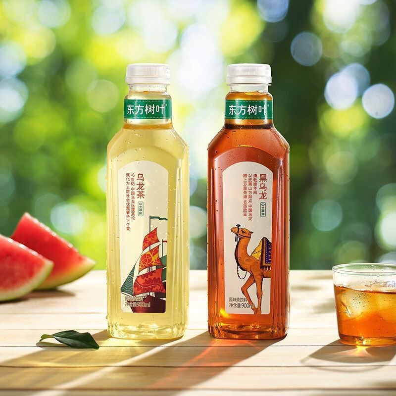 东方树叶茶饮料900ml/瓶茉莉花茶青柑普洱黑乌龙茶0脂0卡路里|undefined