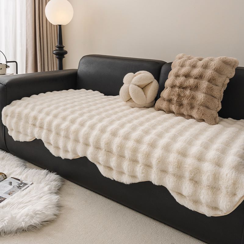 Francia de forma especial engrosada tela de seda de peluche 2024 nuevo otoño invierno de alta calidad sensación fija cojín antideslizante