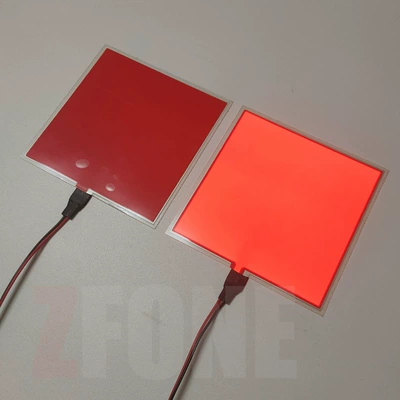 Cold light sheet, Cuttable Cold Light Sheet El - 10cm10cm-red-with-battery-box-bring-your-own-battery