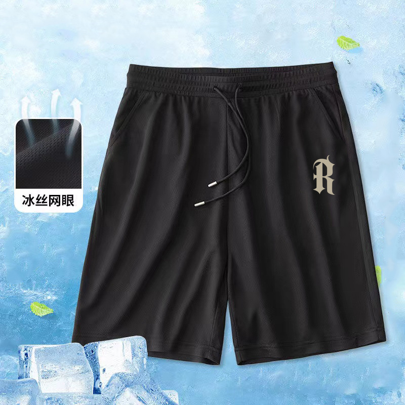 New Shorts Men's Summer Pants Thin Casual Sports Loose Beach Pants Ice Silk Cold Pants Stall Supply