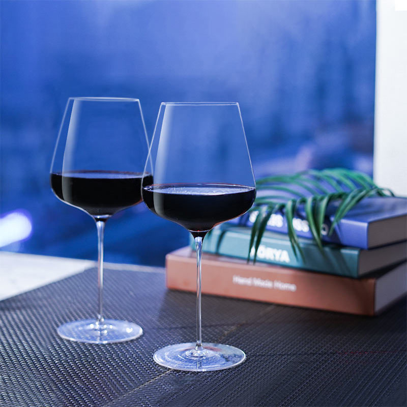 Copas de vino tinto de cristal Jinbaijia al por mayor, copas de tallo fino al por mayor, juego de copas altas rectas para bar al por mayor