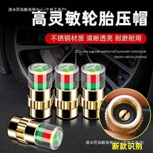电动车摩托汽车真空轮胎胎压监测气门嘴帽胎压监测帽七彩灯监测帽