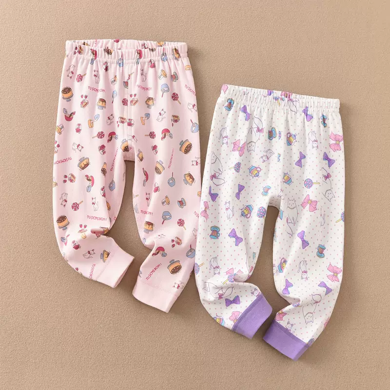 Japanese children's winter velvet keep warm thermal underwear, cotton cartoon trousers for leisure
