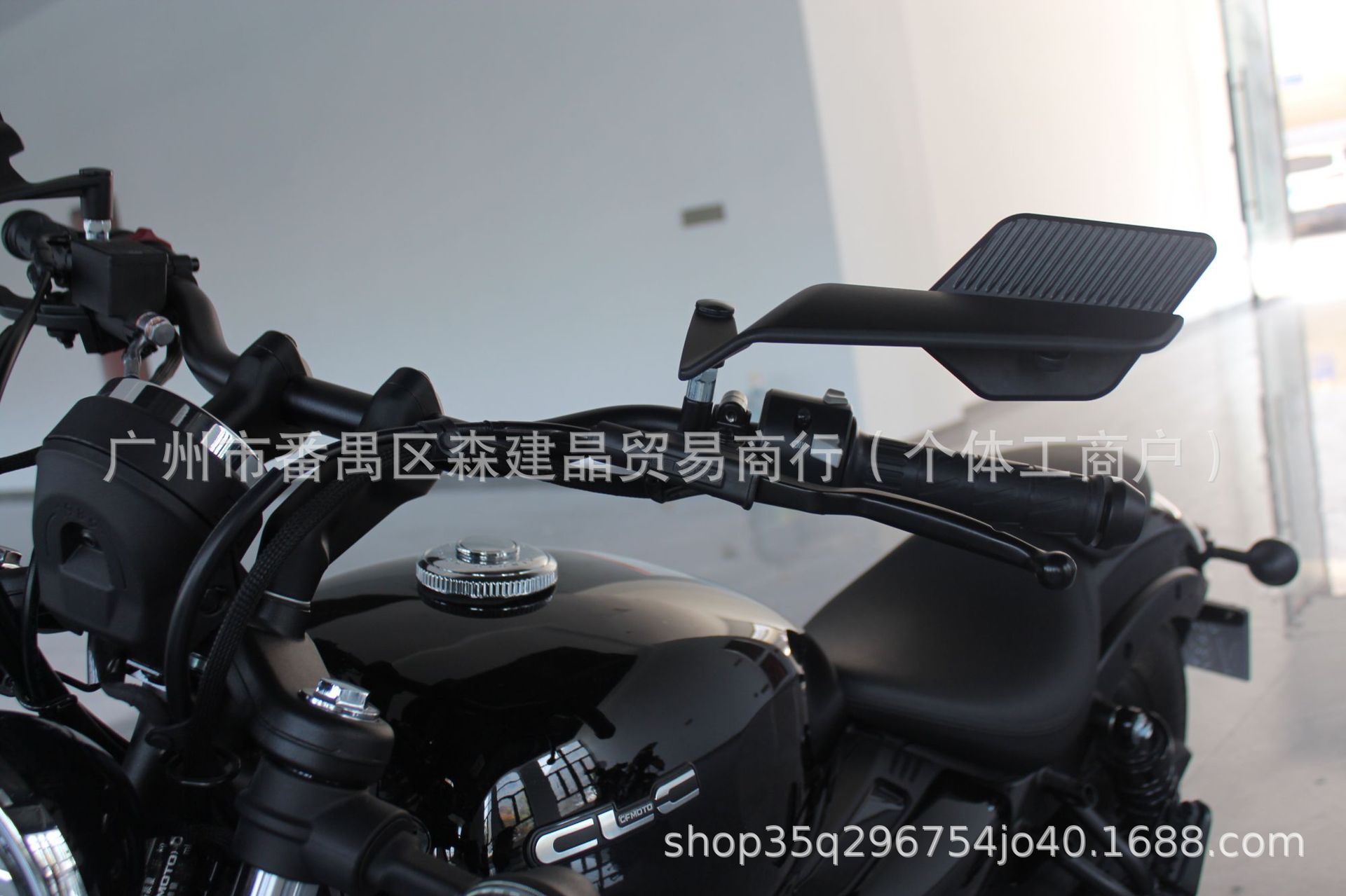 Motorcycle electric vehicle modified new large field of view fixed wind wing rearview mirror aluminum alloy universal blade reflector
