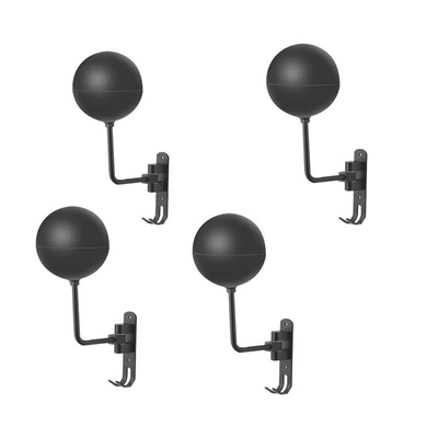 Brackets Without Punching Display Rack – Motosiklet dəbilqə rəfləri - black-wall-hanging-4-pack