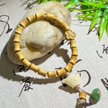 天然金药檀竹节文玩佛珠手串节节高升手链情侣复古简约搭配元宝