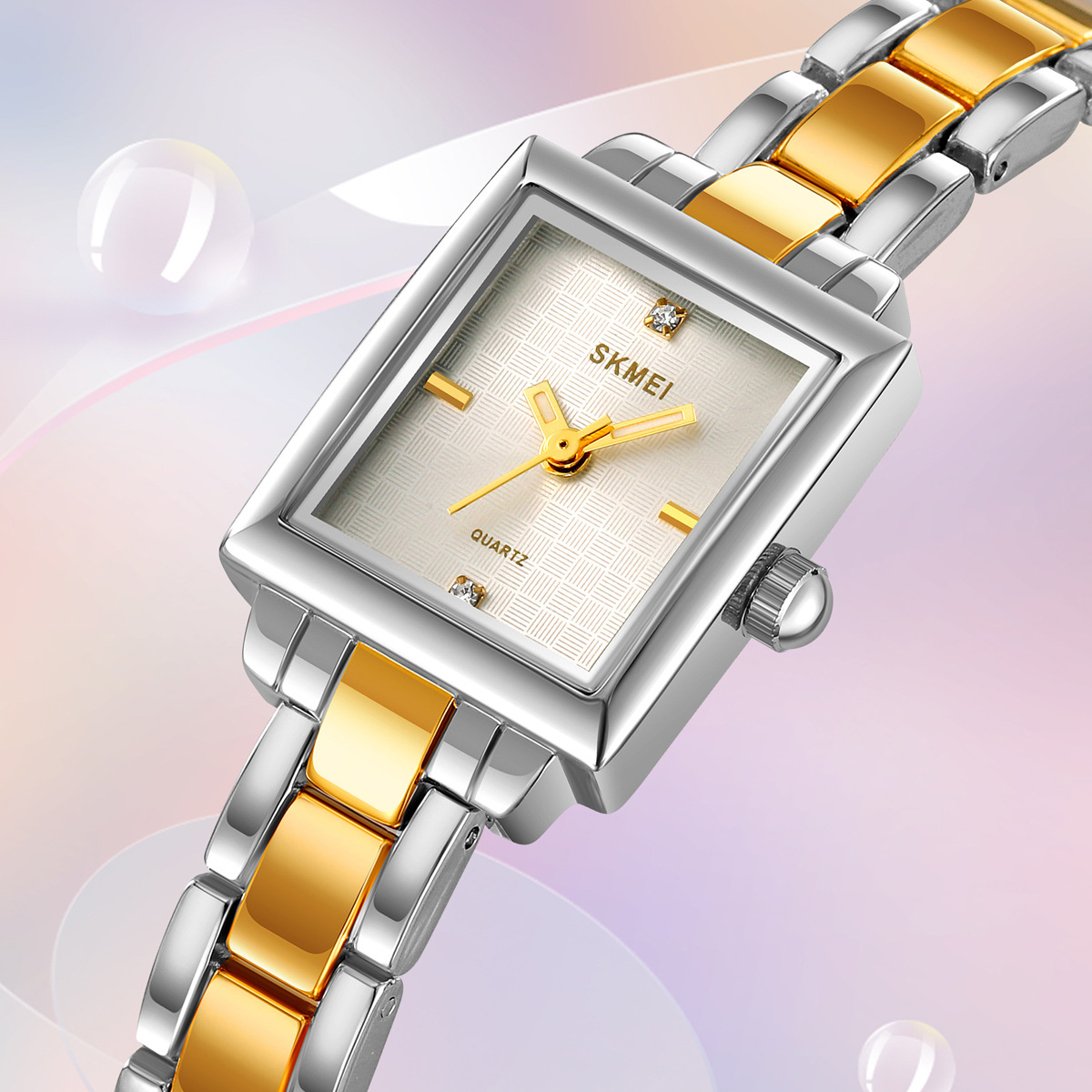 Momento cuadrado de diamantes para mujeres relojes de cuarzo retro regalos personalizados comercio exterior fábrica de fuente al por mayor