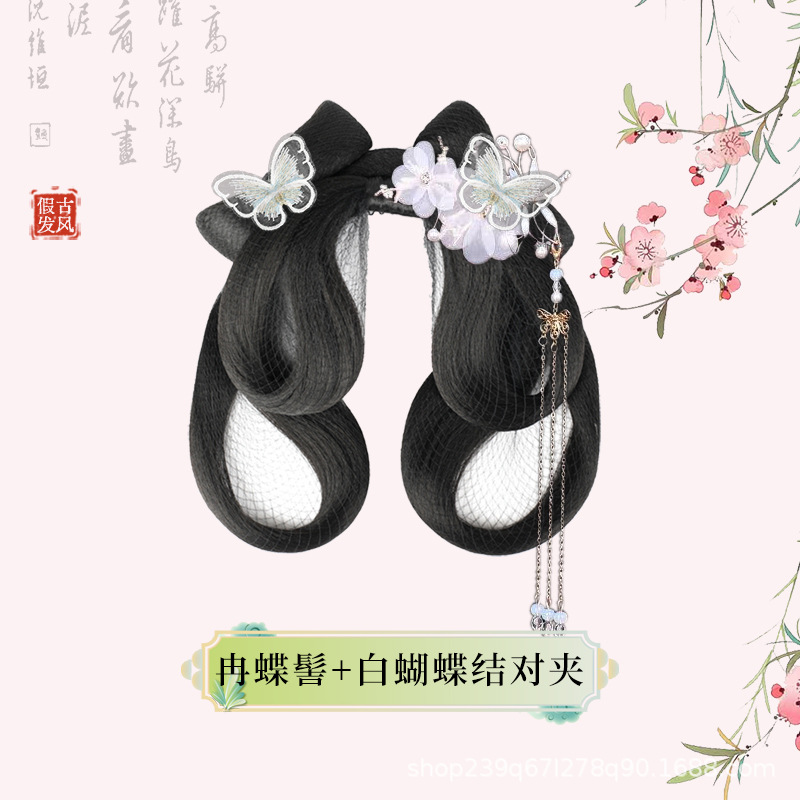 란나비빵 + 흰나비 헤어 액세서리 한쌍