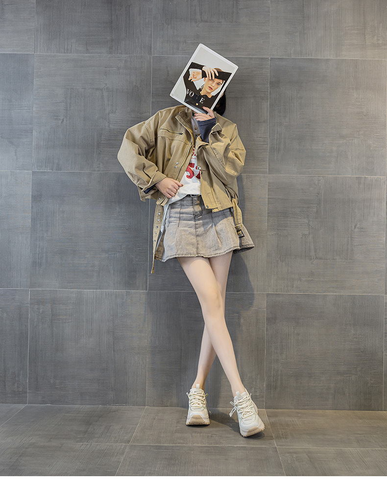 Giày sneaker nữ đế dày phong cách cổ điển phối lưới và da — Vàng lưới 5027-1, Đỏ da 5027, Xám lưới 5027-1, Đỏ lưới 5027-1 chi tiết 31