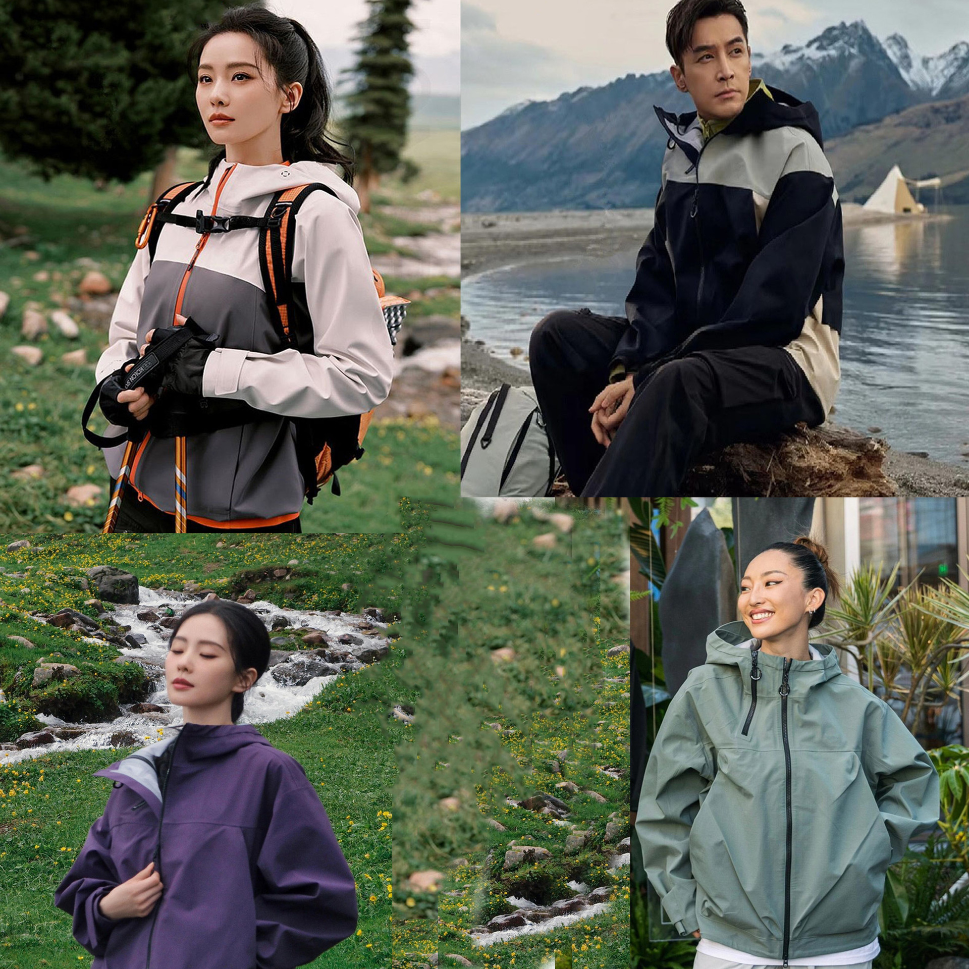 Two Trees Liu Shishi Same Style Outdoor Kl Long Two Trees 1992 Little Tree Clone Jacket for Men and Women Little Tree Home