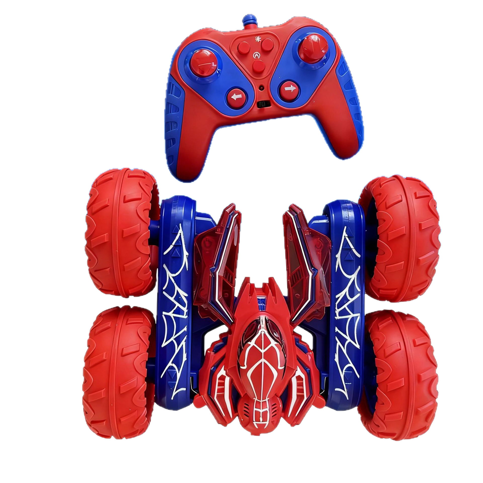 Fábrica al por mayor transfronteriza acrobacias para niños coche de control remoto Amazon rojo y azul cuatro ruedas coche de juguetes eléctricos para niños