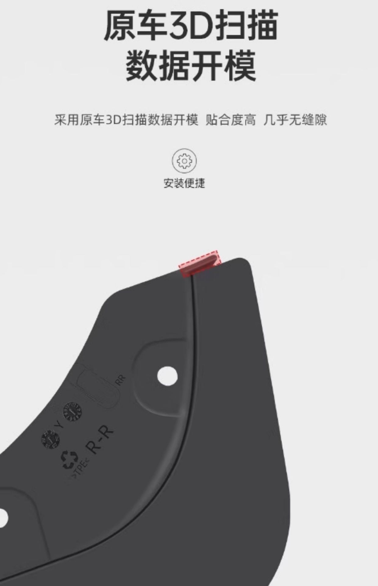 Suitable for Tesla Car Fenders, New Version Modely/3/Yl, No-Drill Wear-Resistant Accessories, Wholesale Modification