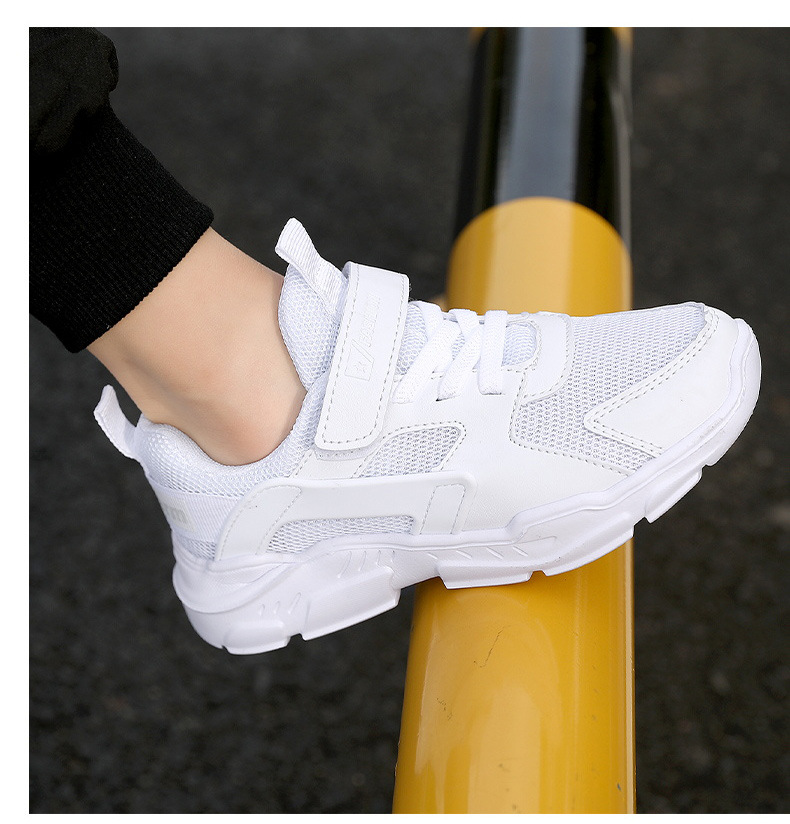 Spring And Autumn New Children's Double Mesh Sports Casual Shoes School Games White Shoes Wholesale display picture 12