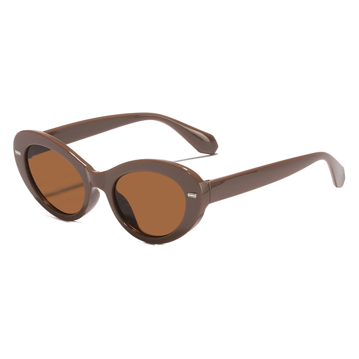 Gafas de sol de las mujeres pequeñas cara europea y americana de alto grado retro oval nuevas gafas de sol a prueba de rayos UV luz fuerte