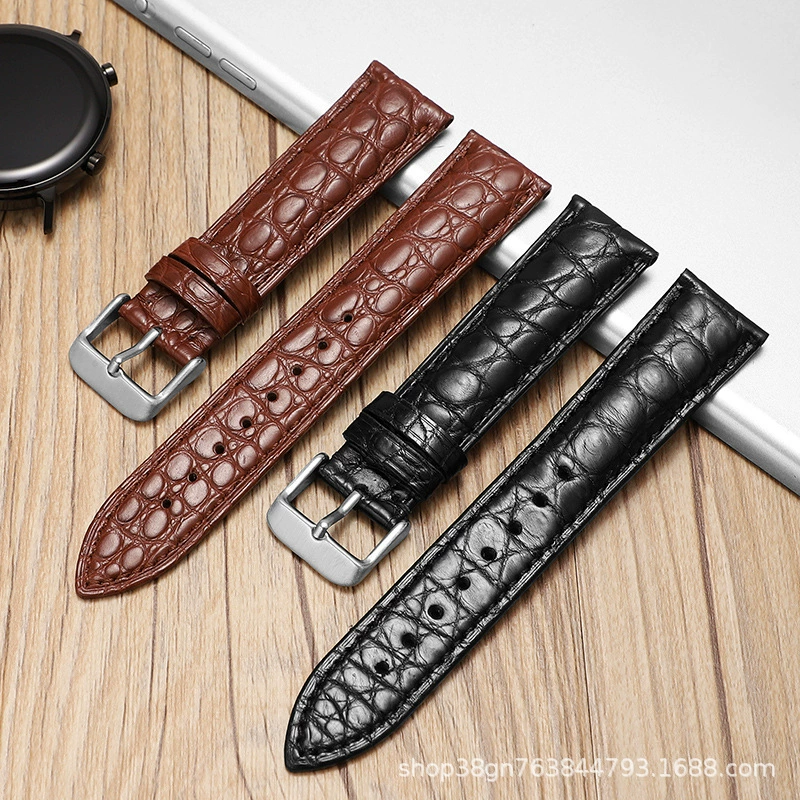 Аксессуары для часов, ремешок для часов из крокодиловой кожи с круговым узором, новая модель, универсальный ремешок для часов Nile America, подходит для Apple, Huawei, Samsung