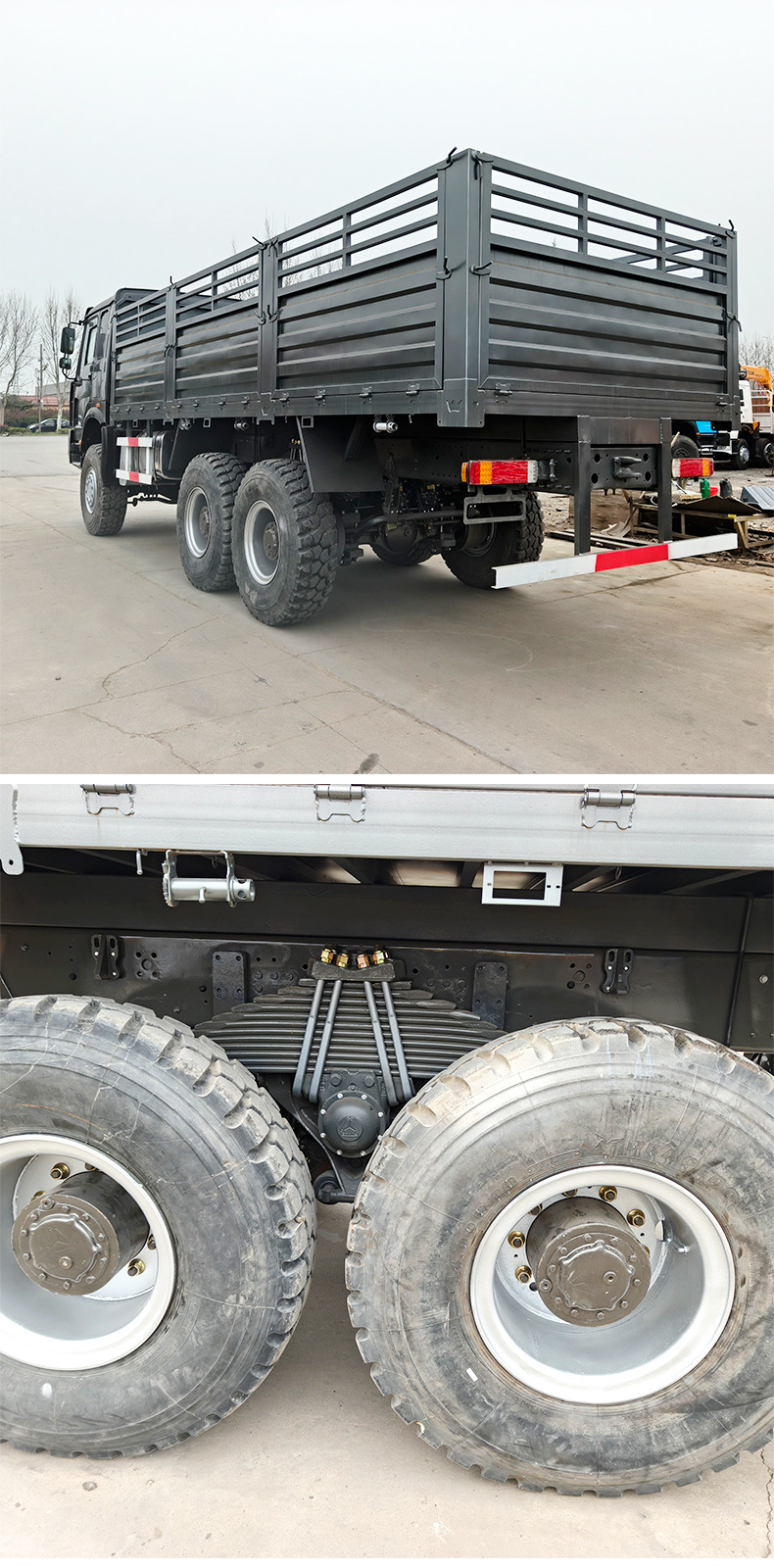 Howo high-rail dump truck for transporting soil and debris, self-loading box truck, poultry transport vehicle, and fence truck are available for test drive