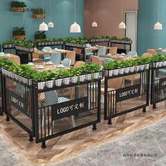 铁艺护栏围栏餐厅屏风隔断酒吧过道装饰奶茶吧饭店半截花架隔断墙