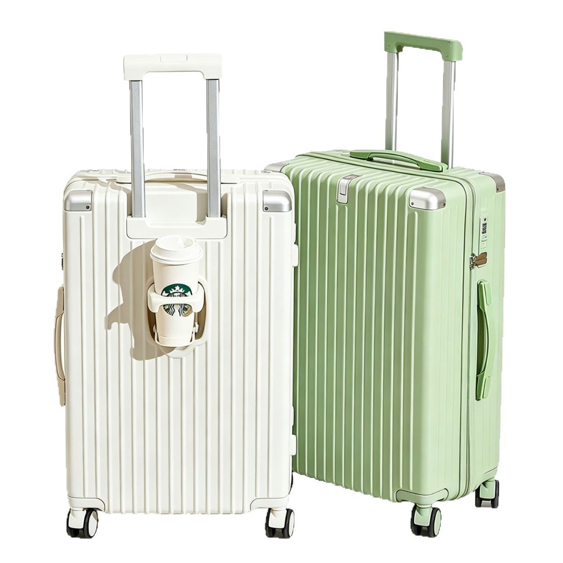 Maleta de 24 pulgadas con ruedas universales silenciosas, maleta de viaje de gran capacidad con cerradura de contraseña, fabricante mayorista con logotipo personalizado.