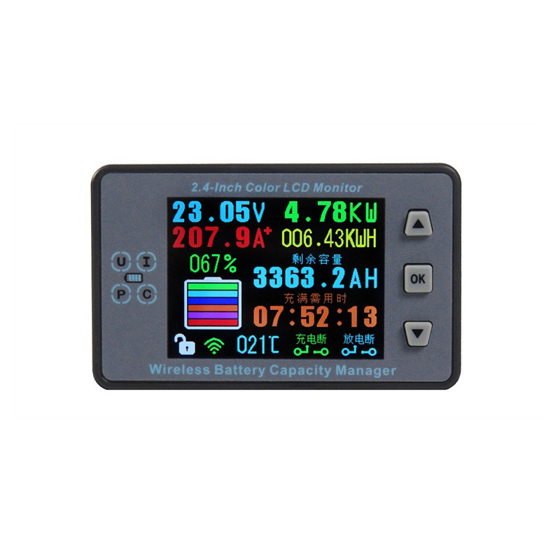 업그레이드 된 무선 전압 AMMETER 리튬 배터리 블루투스 쿨롱 미터 쿨롱 미터 트램 전원 디스플레이 디스플레이 미터