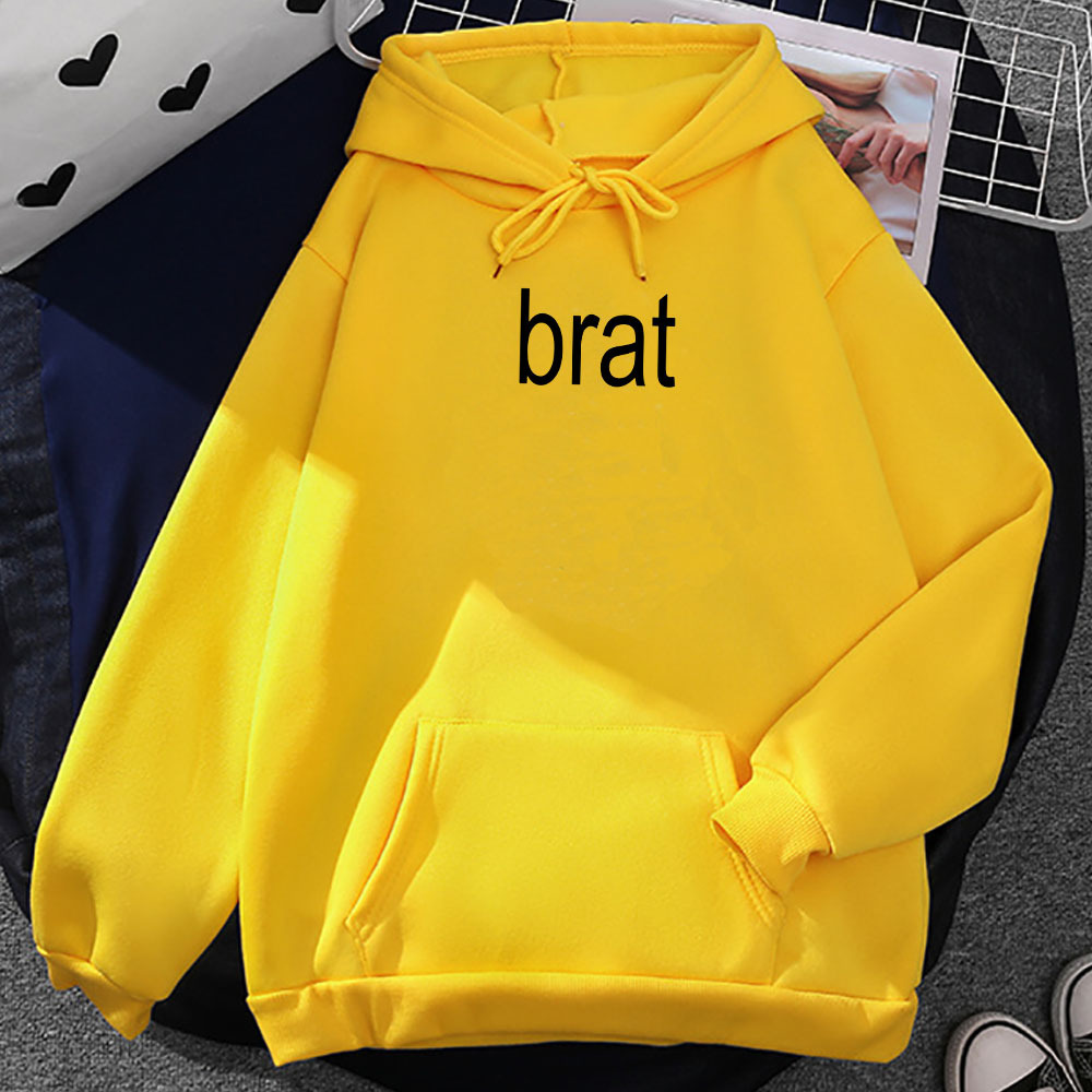 2024 Album Brat Graphic Printing Sudaderas Charli XCX Singer