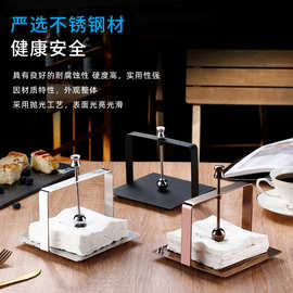 创意不锈钢纸巾座方形架餐厅酒店台面纸巾架简约餐巾架欧式压纸座