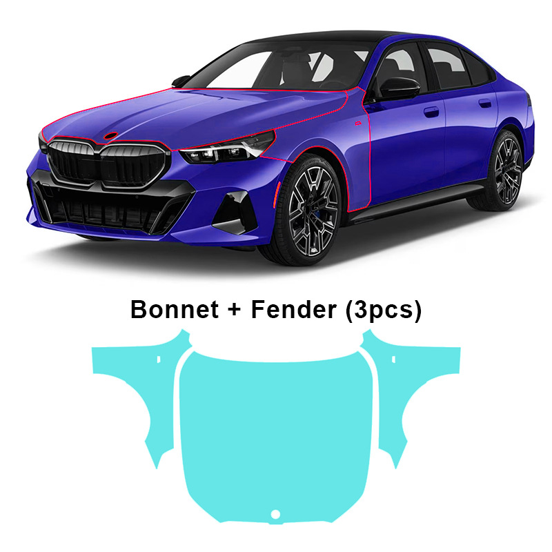Cross-border exclusive for BMW 5 Series G60M Sports Edition TPU Invisible Paint Protective Film Anti-scratch Brightening Film