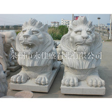 惠安石雕獅子港幣獅景區廣場公司大門口花崗岩石獅子裝飾擺件