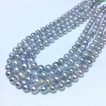 天然海水Akoya银灰色真多麻海水珍珠项链 6-7mm直径