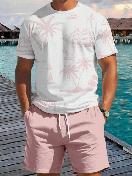 クロスボーダーホットスタイルヨーロッパとアメリカのファッションTシャツレタープリント夏のストリートルーズカジュアルショーツヒップホップスポーツスーツ|undefined