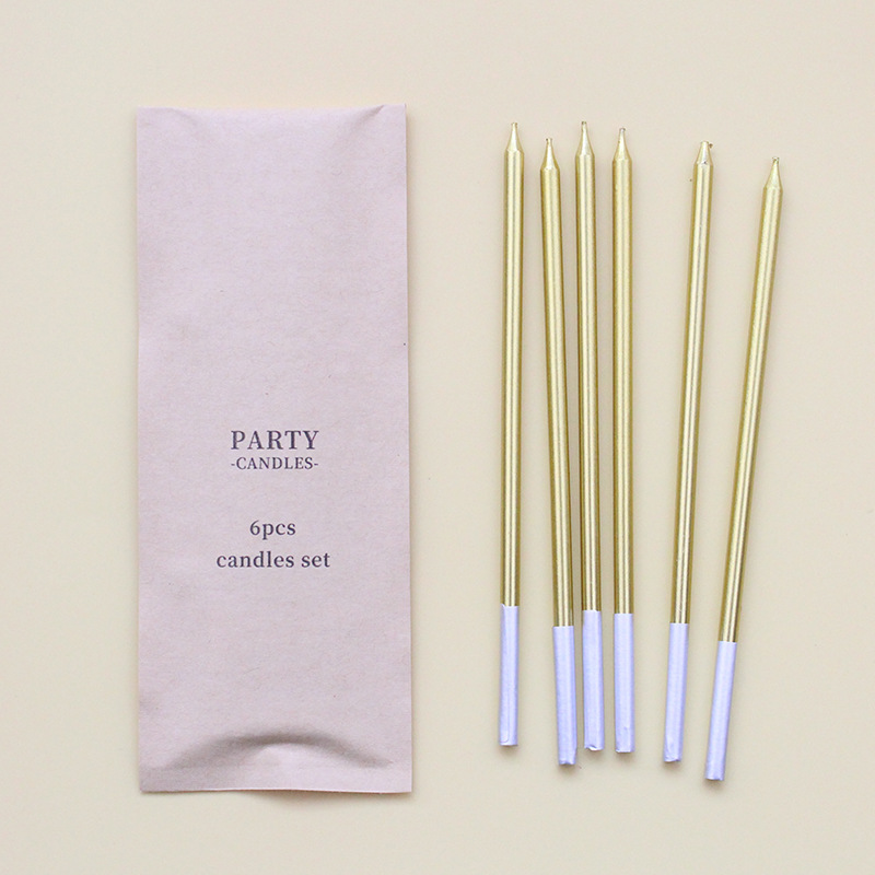 Wholesale ML0011 model birthday candles without plastic 6 straight…
