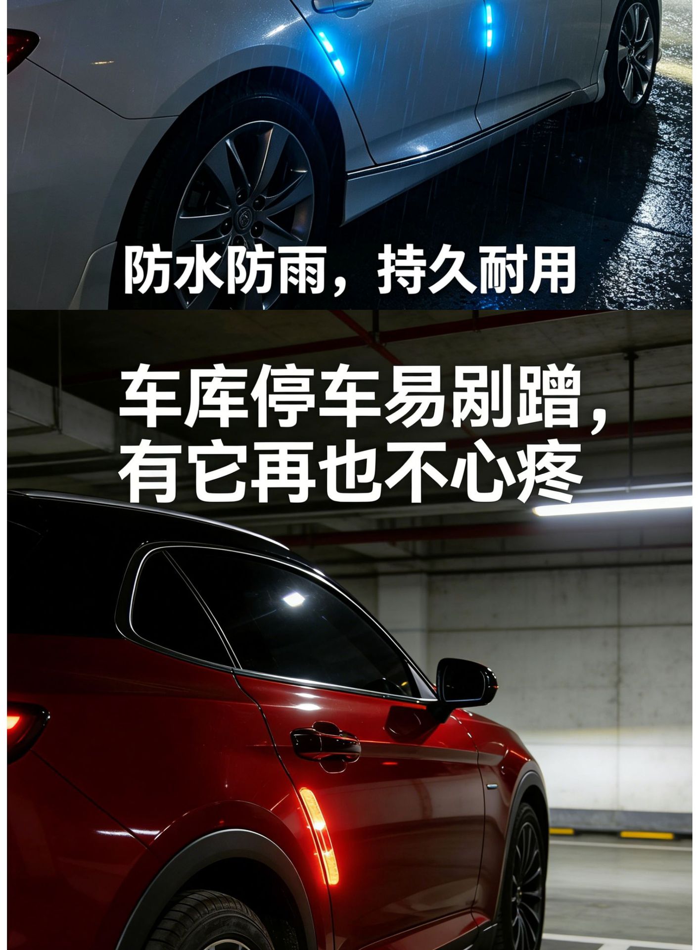 Car Welcome Light, Multi-Functional Led Anti-Collision Flashing Door Warning Light, Car Ambient Light, Colorful Ground Lighting Warning