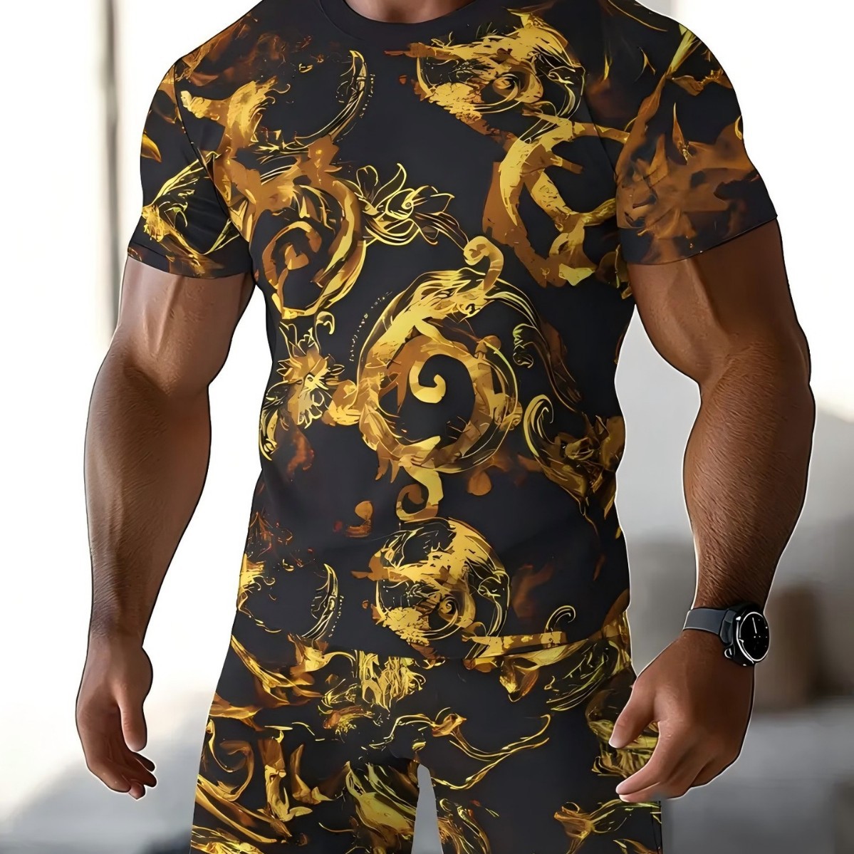 Comercio exterior europeo y americano nuevo estilo 2025 nueva tendencia de la moda de alta calidad camiseta de manga corta pantalones cortos traje ME2 MA1